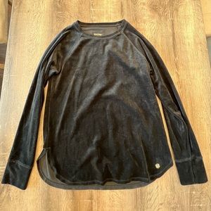 Lilly Pulitzer Black Velour Pullover
